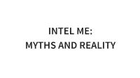 Intel ME: Myths and Reality (2017)