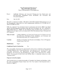 Lindbergh Substation Report 1.0 Introduction and Project Description