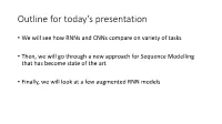Outline for Today's Presentation