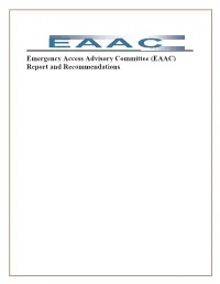 Report and Recommendations Table of Contents