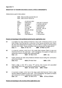 Appendix 7.1
