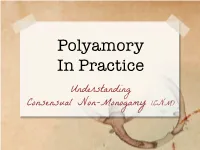 Polyamory in Practice