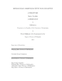 Riemannian Orbifolds with Non-Negative Curvature