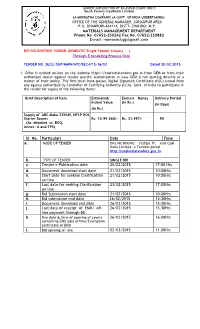 Shahdol Mp Materials Management Department