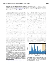 Towards the 1000 Atom Detection Limit for 244Pu. R