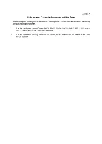 Annex a Links Between Previously Announced and New Cases