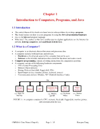 Chapter 1 Introduction to Computers, Programs, and Java