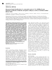 Microarray-Based Classification of a Consecutive Series of 121 Childhood