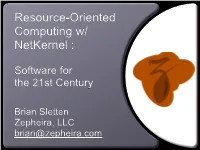 Resource-Oriented Computing W/ Netkernel