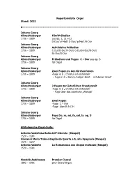 2021 Repertoireliste Orgel