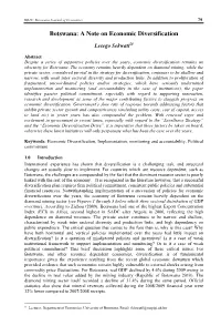 Botswana: a Note on Economic Diversification