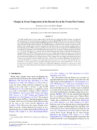 Changes in Ocean Temperature in the Barents Sea in the Twenty-First Century
