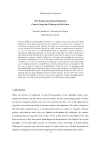 Forthcoming In: Episteme Why Disagreement-Based Skepticism