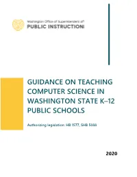 Guidance on Computer Science State Course Codes