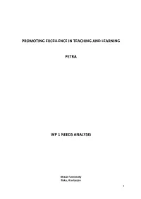 Promoting Excellence in Teaching and Learning