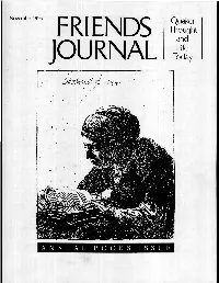 Quaker Thought and Today
