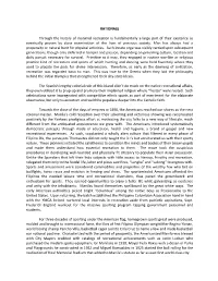 RATIONALE Through the History of Mankind Recreation Is Fundamentally a Large Part of Their Existence As Eventually Proven By