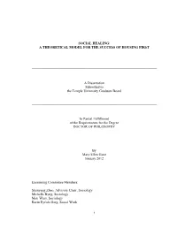 A Theoretical Model for the Success of Housing First