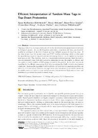 Efficient Interpretation of Tandem Mass Tags in Top-Down Proteomics