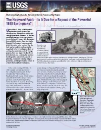The Hayward Fault—Is It Due for a Repeat of the Powerful 1868 Earthquake?