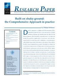 Built on Shaky Ground: the Comprehensive Approach in Practice