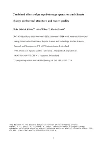 Combined Effects of Pumped-Storage Operation and Climate Change on Thermal Structure and Water Quality