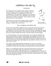 Introduction the Constellations of the Winter