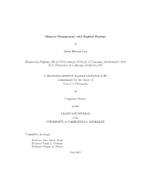 Memory Management with Explicit Regions by David Edward Gay