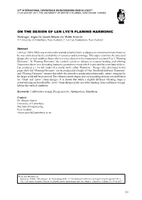 On the Design of Len Lye's Flaming Harmonic