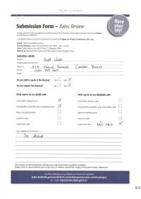 Rates Review Submissions