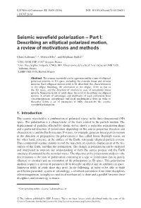 Seismic Wavefield Polarization