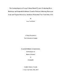 The Lasting Impacts of Large-Volume Runoff Events: Evaluating River