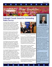 Alumni Newsletter Recruitment Edition