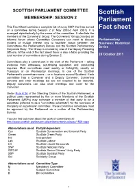 Committees: List of Members: Session 2