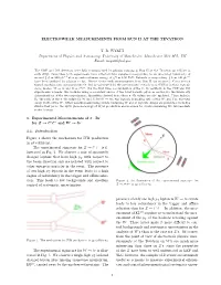 ELECTROWEAK MEASUREMENTS from RUN II at the TEVATRON TR WYATT Department of Physics and Astronomy, University of Manchester