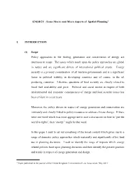 ENERGY - Some Macro and Micro Aspects of Spatial Planning1