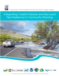 Integrating Coastal Hazards and Sea Level Rise Resilience in Community Planning