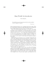 Many Worlds? an Introduction
