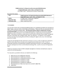 Smithsonian Institution DAMS Metadata Guidelines