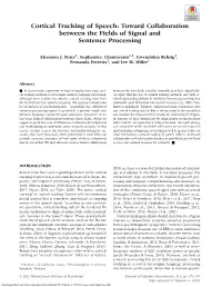 Toward Collaboration Between the Fields of Signal and Sentence Processing