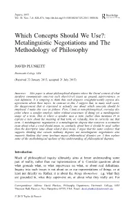 Which Concepts Should We Use?: Metalinguistic Negotiations and the Methodology of Philosophy