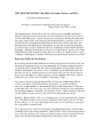 Christopher Marlowe, and Why?