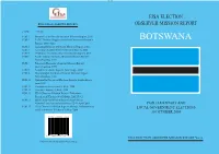 ELECTION OBSERVER MISSION REPORT No 16 Order From: Publications@Eisa.Org.Za EISA OBSERVER MISSION REPORT I