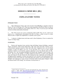 Explanatory Notes