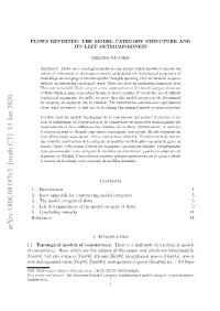 Flows Revisited: the Model Category Structure and Its Left Determinedness