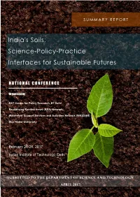 India's Soils: Science-Policy-Practice Interfaces for Sustainable Futures