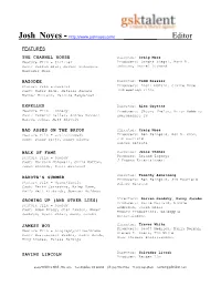 Josh Noyes Resume