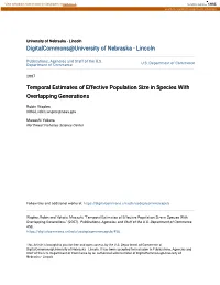 Temporal Estimates of Effective Population Size in Species with Overlapping Generations