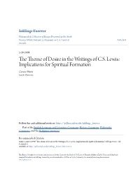The Theme of Desire in the Writings of CS Lewis