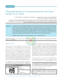 Ultrasound Therapy for Recurrent Noninfective Olecranon Bursitis: a Case Report